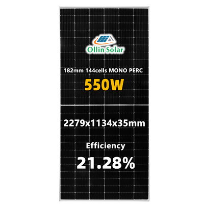 36V জলরোধী মনোক্রিস্টালাইন সোলার পাওয়ার প্যানেল 540W 545W 550W
